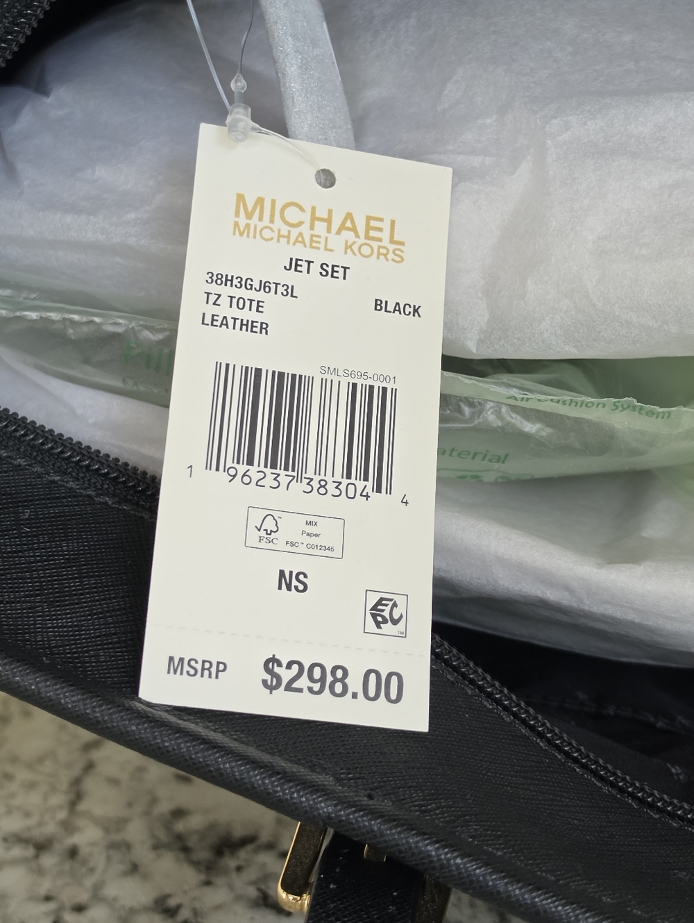 Michael Kors Jet Set Black Tote - Picture 7 of 9